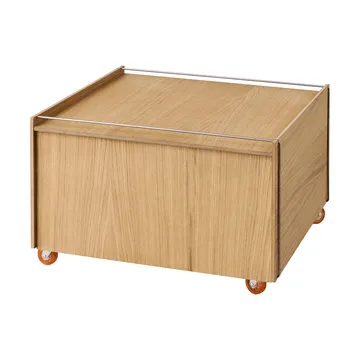 Moebe Storage Chest salontafel met opbergruimte - Geolied eiken-roestvrij staal, 60x61x38.2 cm - MOEBE