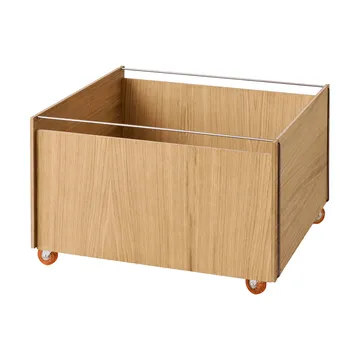 Moebe Storage Chest salontafel met opbergruimte - Geolied eiken-roestvrij staal, 60x61x38.2 cm - MOEBE