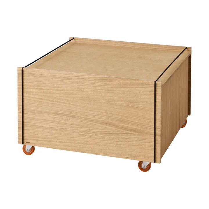 Moebe Storage Chest salontafel met opbergruimte - Geolied eiken-zwart, 60x61x38.2 cm - MOEBE