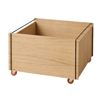 Moebe Storage Chest salontafel met opbergruimte - Geolied eiken-zwart, 60x61x38.2 cm - MOEBE