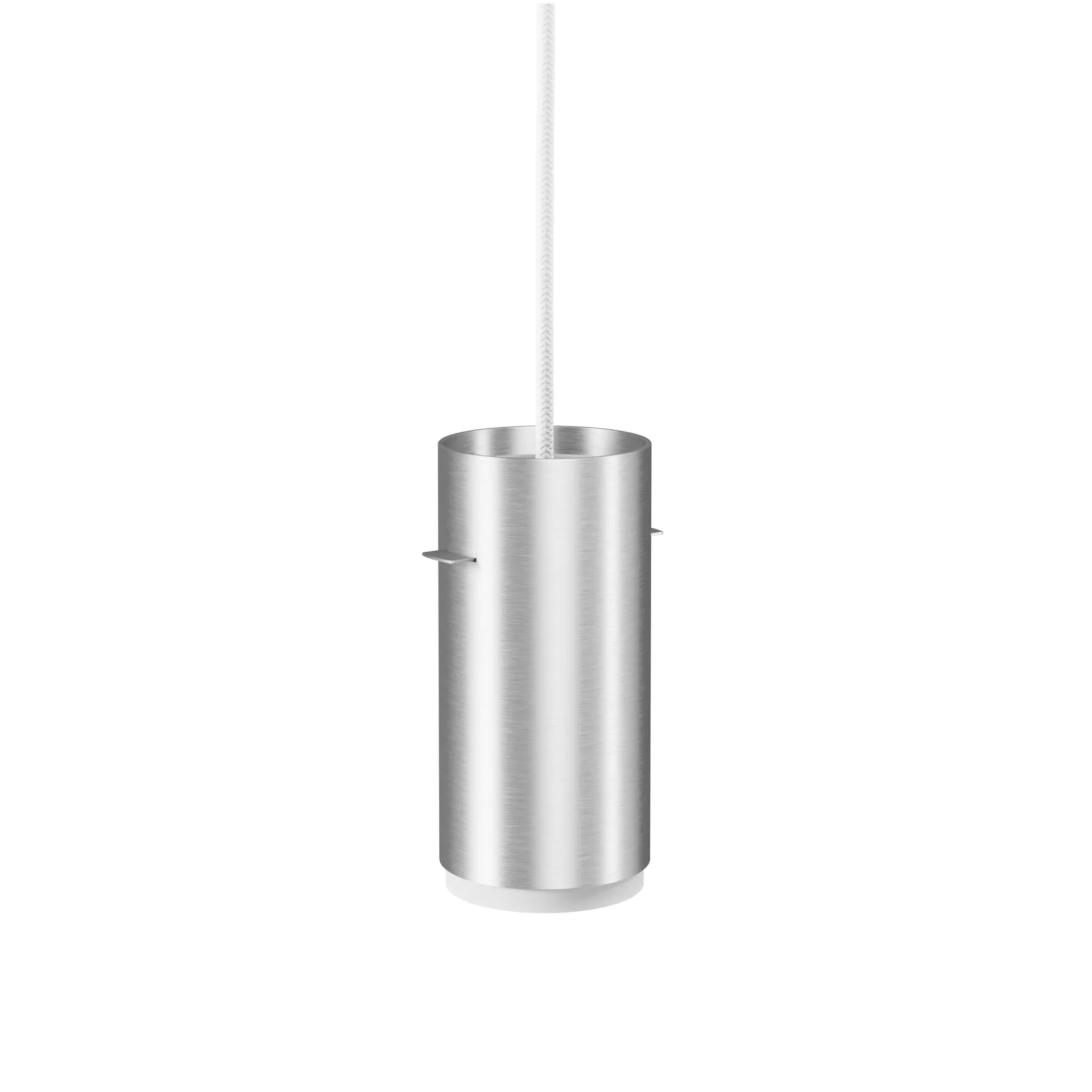 Moebe Tube hanglamp small Ø8 cm, Geborsteld aluminium MOEBE