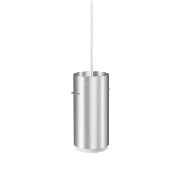 Moebe Tube hanglamp small Ø8 cm, Geborsteld aluminium MOEBE