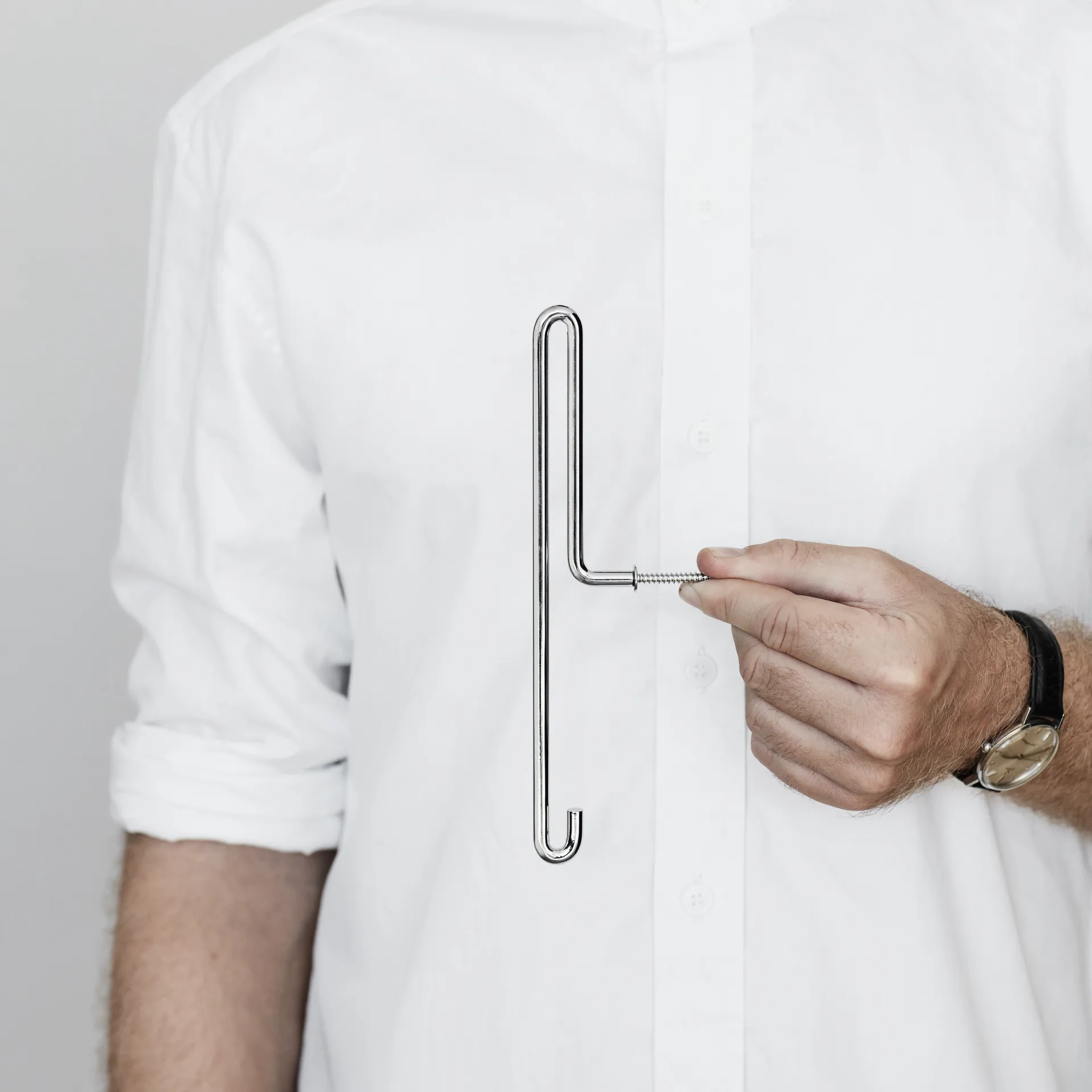 Moebe Wall hook large, Chroom MOEBE