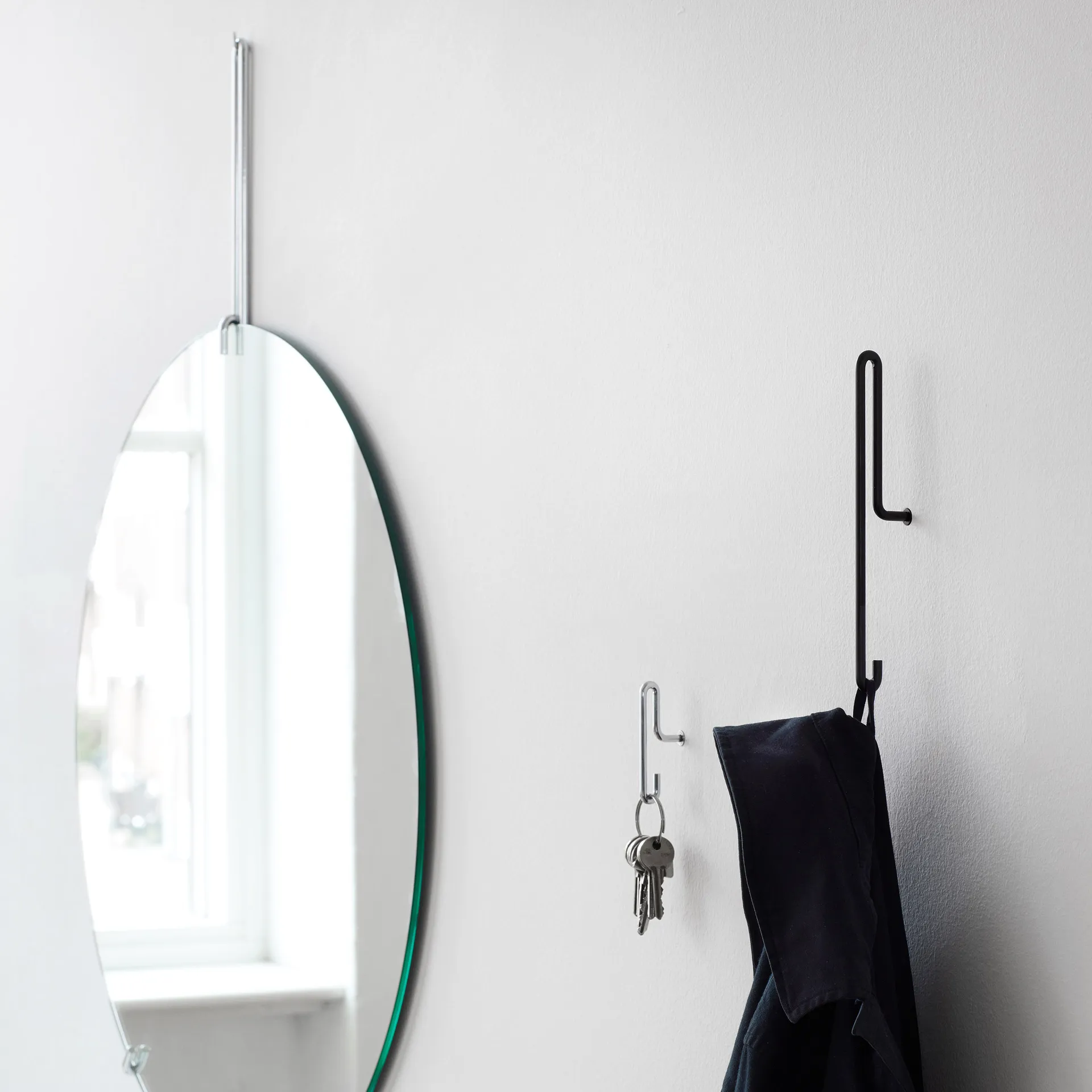 Moebe Wall hook large, Zwart MOEBE