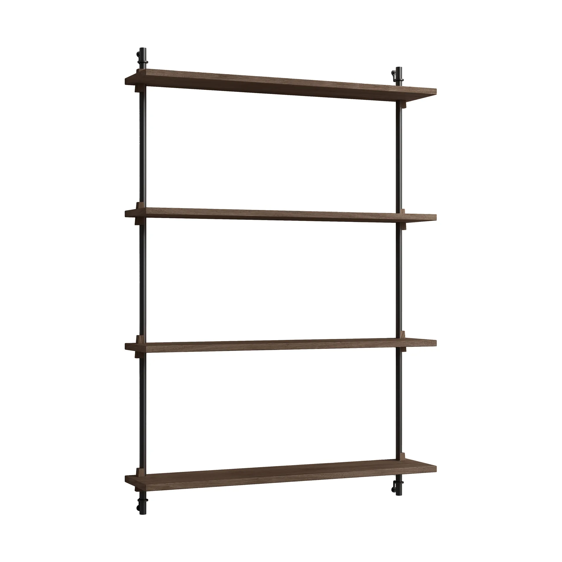 Moebe wall shelving ws.115.1, Gerookt eikenhout-zwart MOEBE