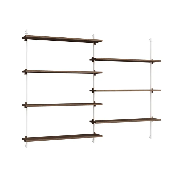 Moebe wall shelving ws.115.2 - Gerookt eikenhout-wit - MOEBE