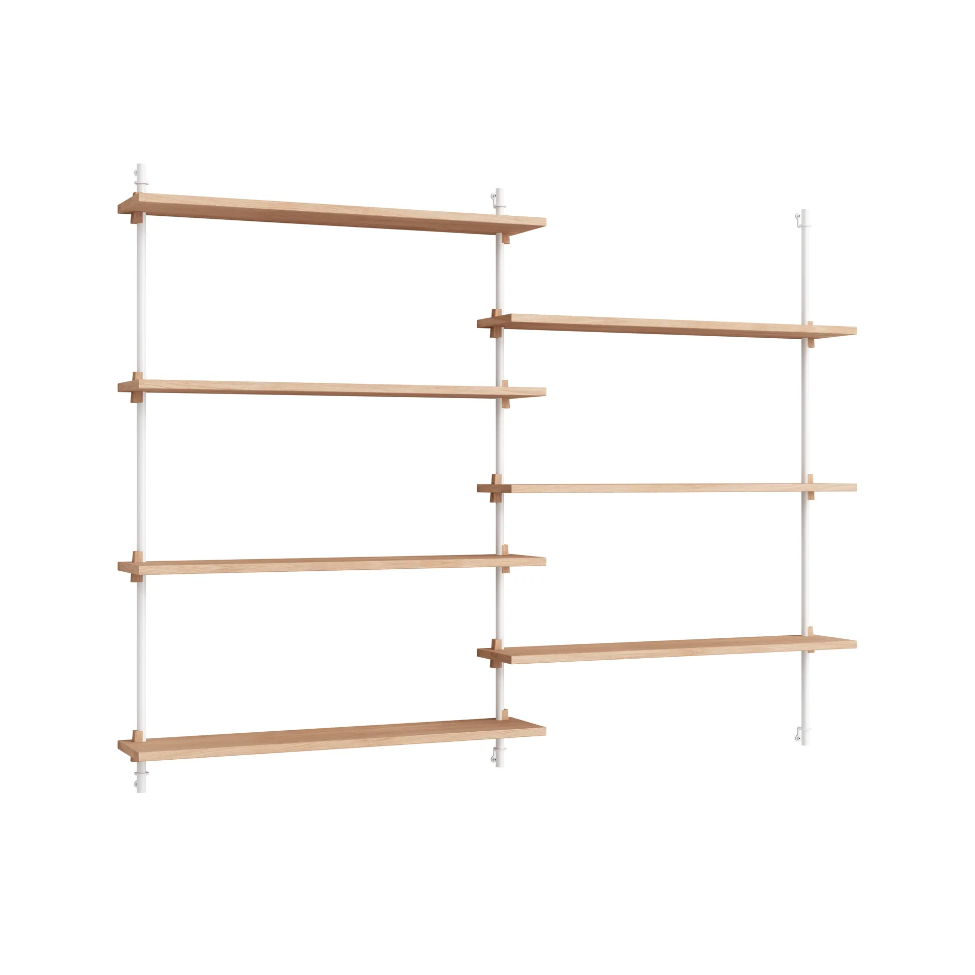 Moebe wall shelving ws.115.2.B, Eikenhout-wit MOEBE