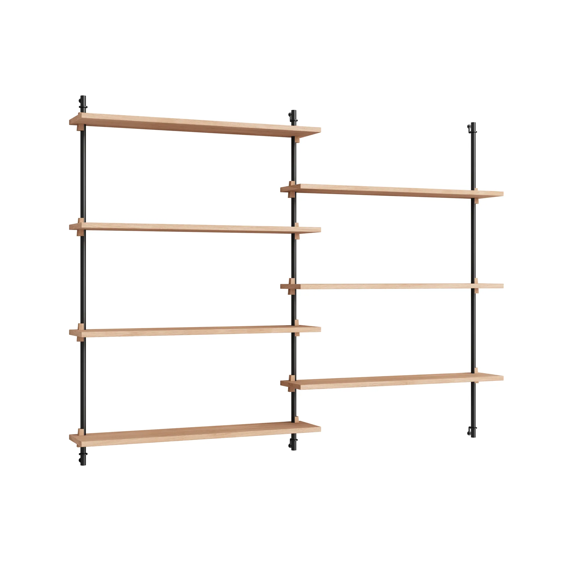 Moebe wall shelving ws.115.2.B, Eikenhout-zwart MOEBE