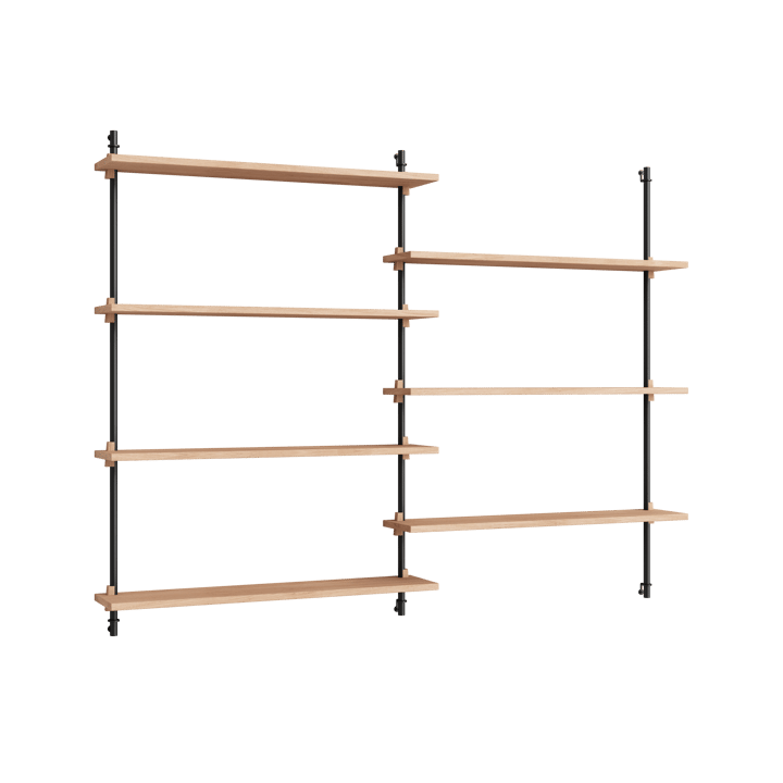 Moebe wall shelving ws.115.2.B - Eikenhout-zwart - MOEBE