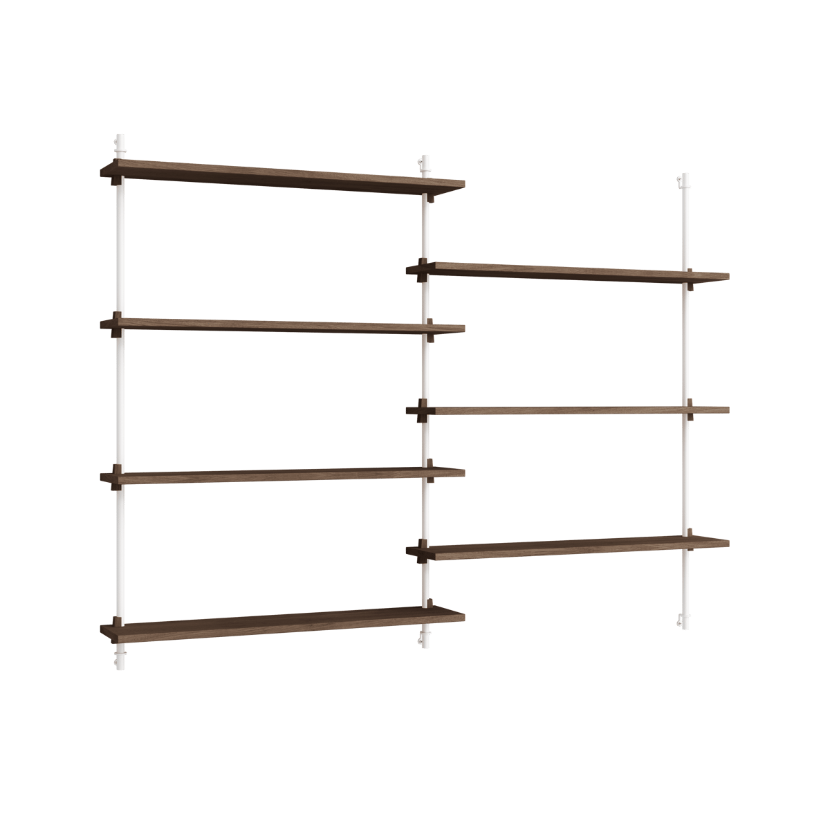 MOEBE Moebe wall shelving ws.115.2.B Gerookt eikenhout-wit