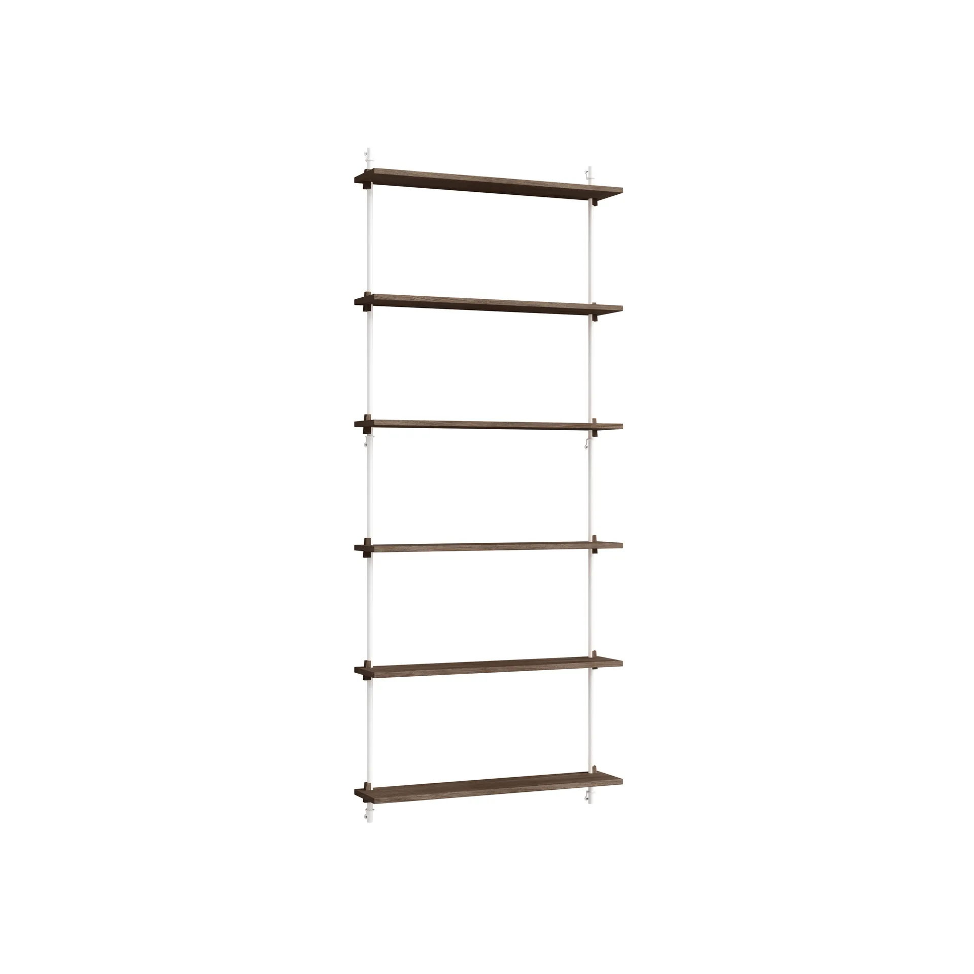 Moebe wall shelving ws.200.1, Gerookt eikenhout-wit MOEBE