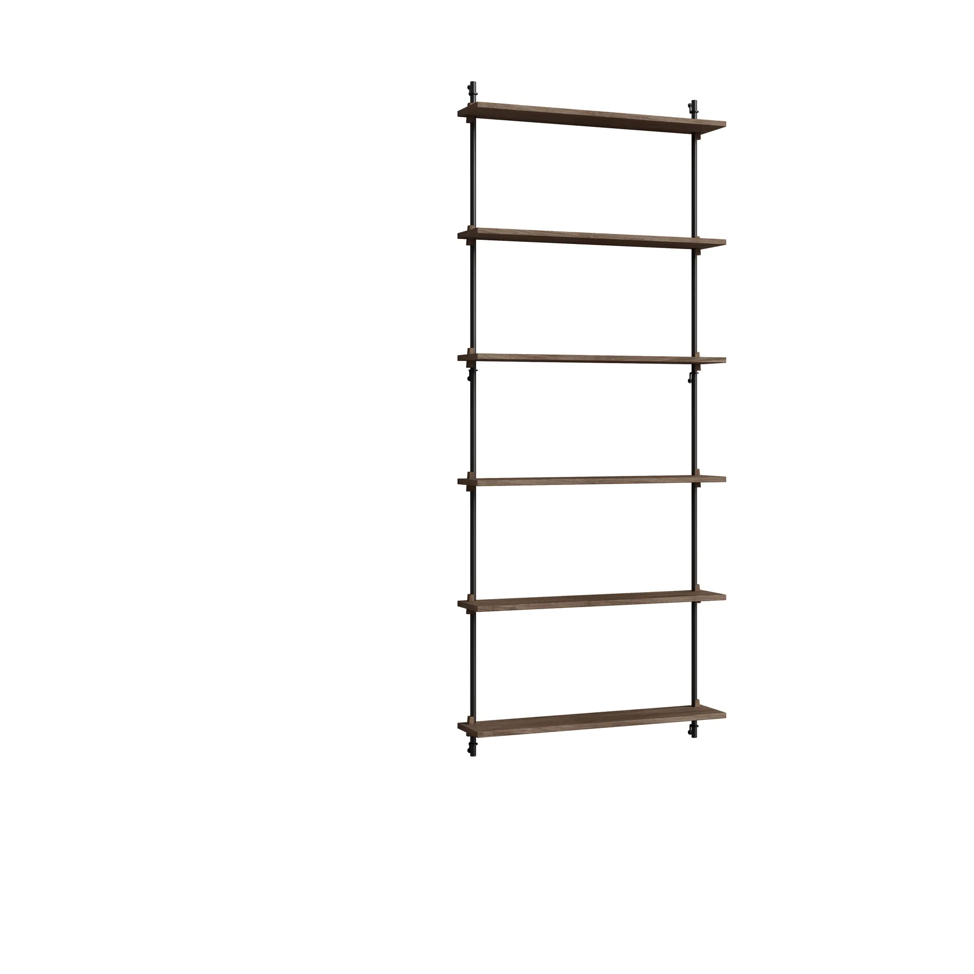 Moebe wall shelving ws.200.1, Gerookt eikenhout-zwart MOEBE