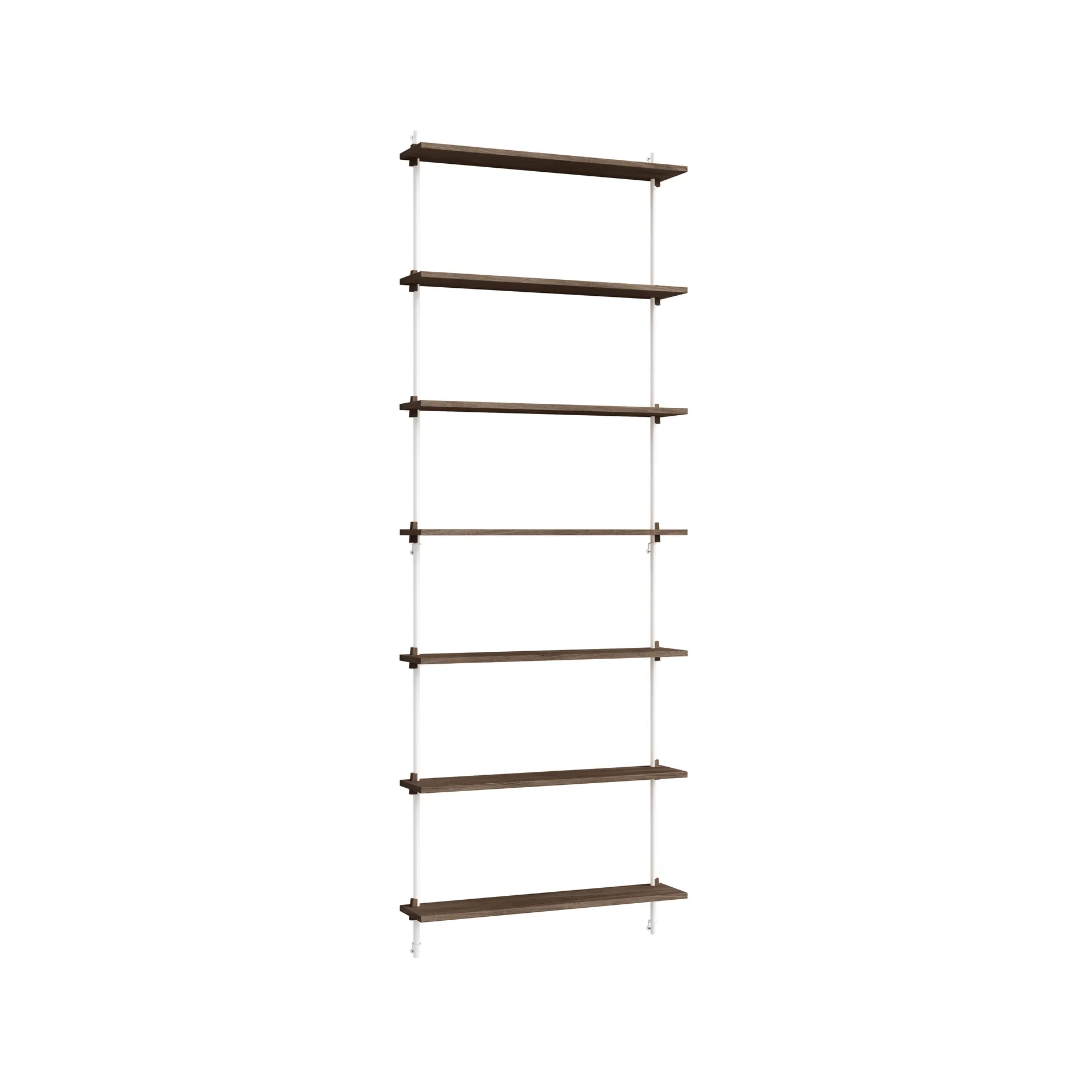 Moebe wall shelving ws.230.1, Gerookt eikenhout-wit MOEBE