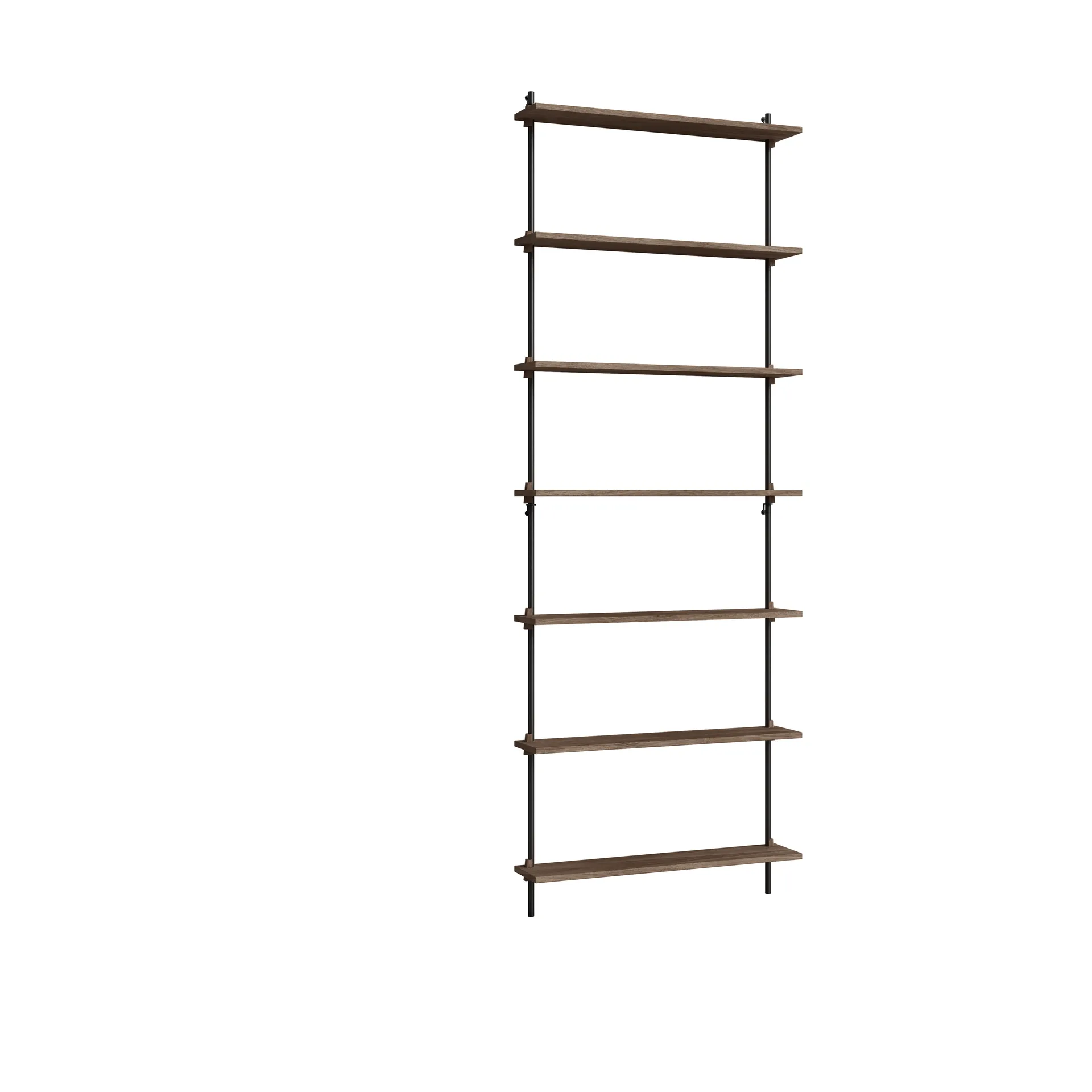 Moebe wall shelving ws.230.1, Gerookt eikenhout-zwart MOEBE