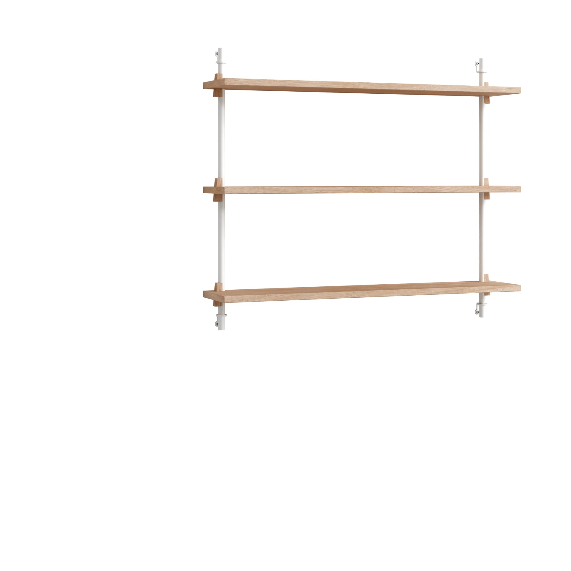 Moebe wall shelving ws.65.1, Eikenhout-wit MOEBE