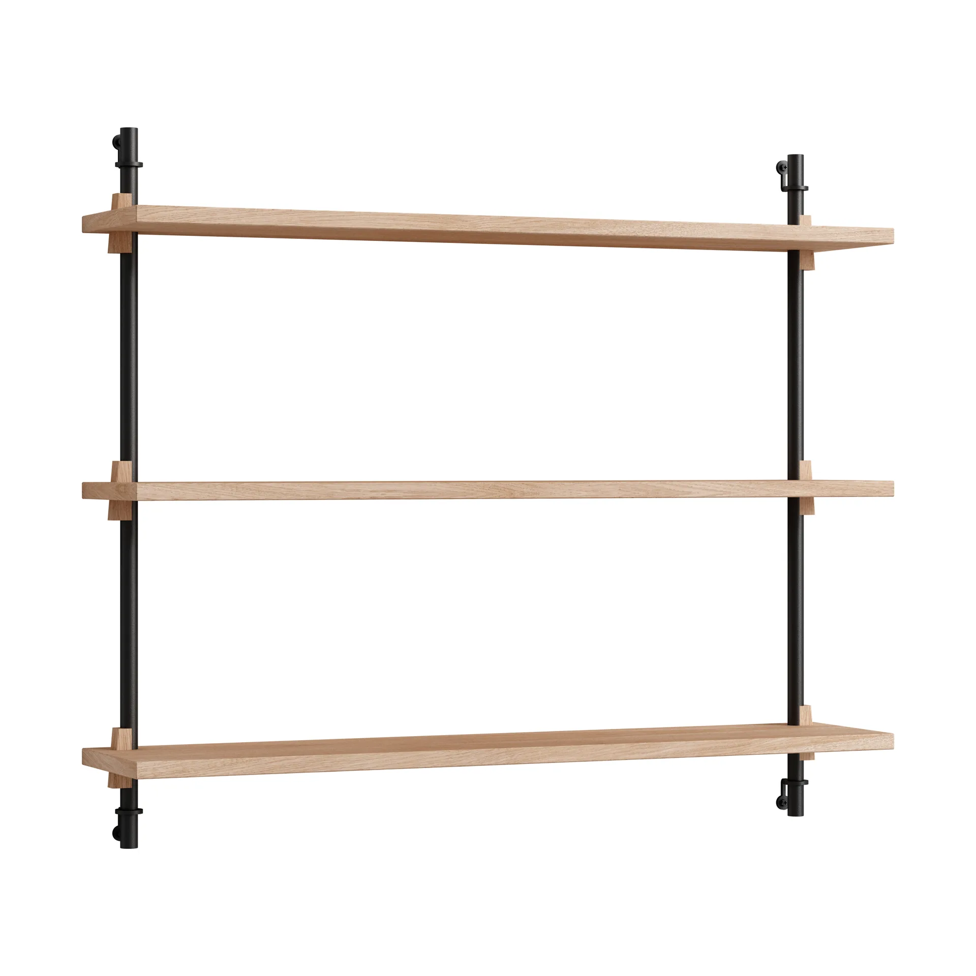 Moebe wall shelving ws.65.1, Eikenhout-zwart MOEBE