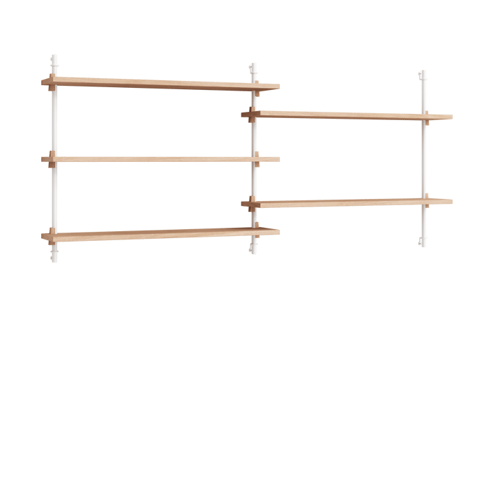 Moebe wall shelving ws.65.2.B - Eikenhout-wit - MOEBE