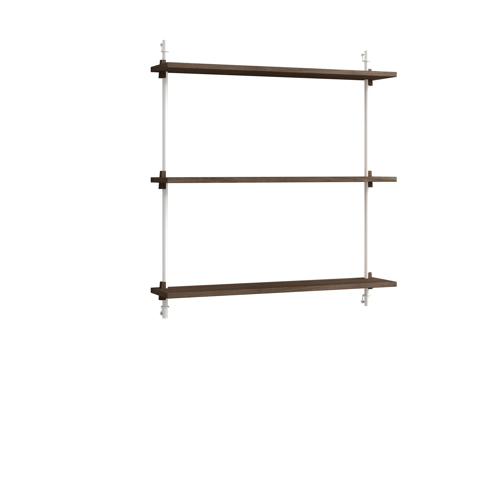 Moebe wall shelving ws.85.1, Gerookt eikenhout-wit MOEBE