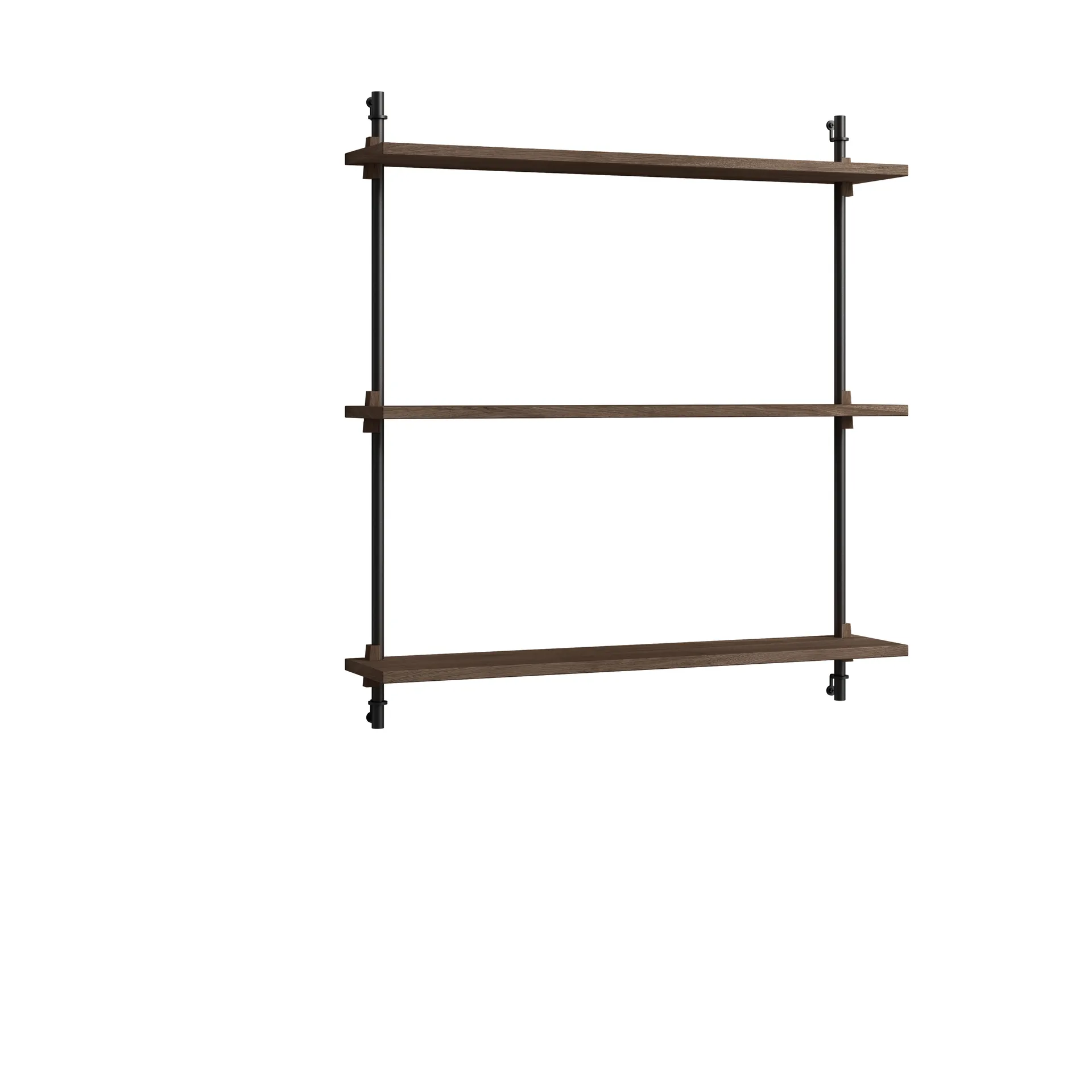 Moebe wall shelving ws.85.1, Gerookt eikenhout-zwart MOEBE