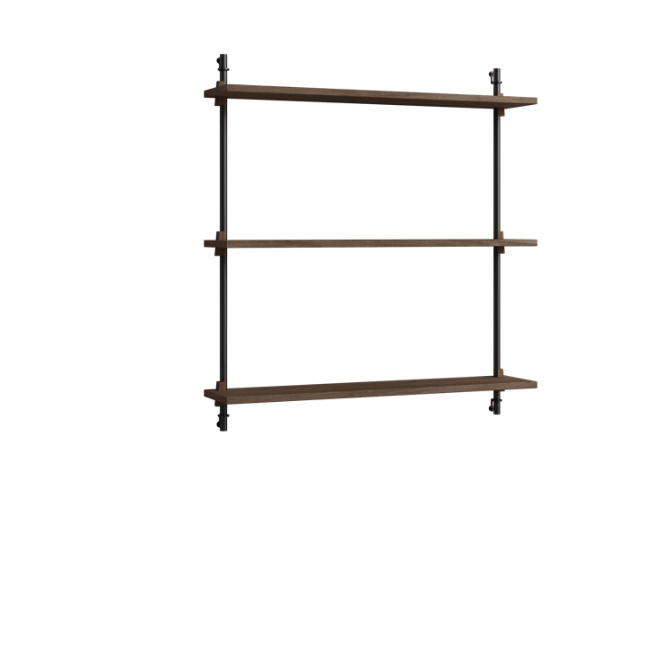 Moebe wall shelving ws.85.1 - Gerookt eikenhout-zwart - MOEBE