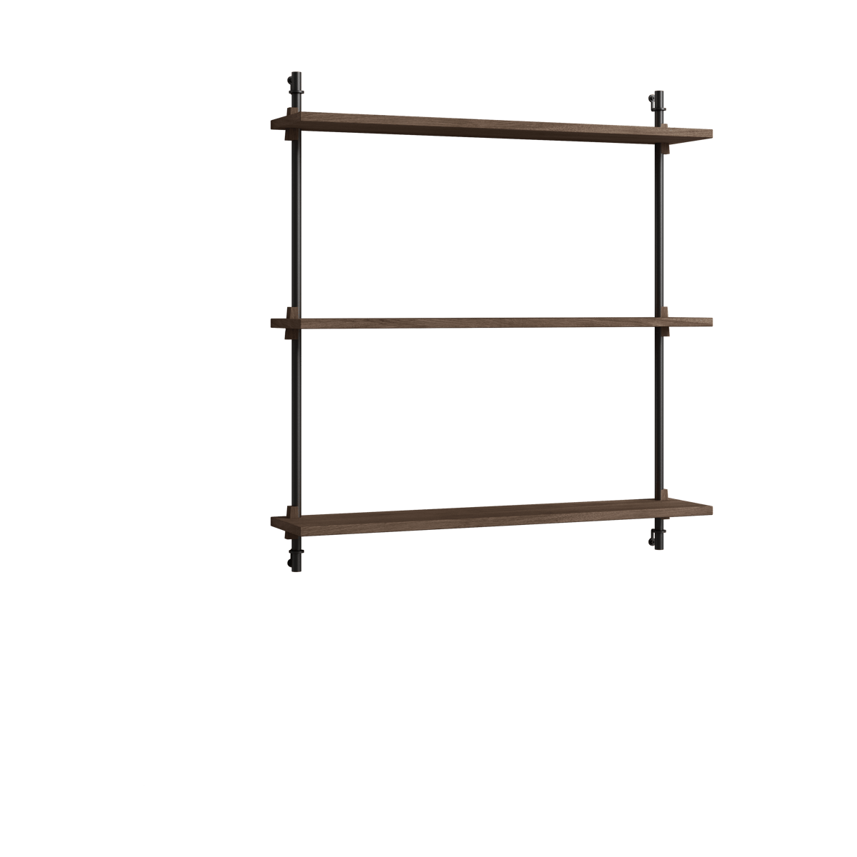 Moebe wall shelving ws.85.1 Gerookt eikenhout-zwart