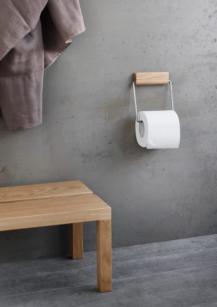Moebe wc-papierhouder, Eikenhout-staal MOEBE