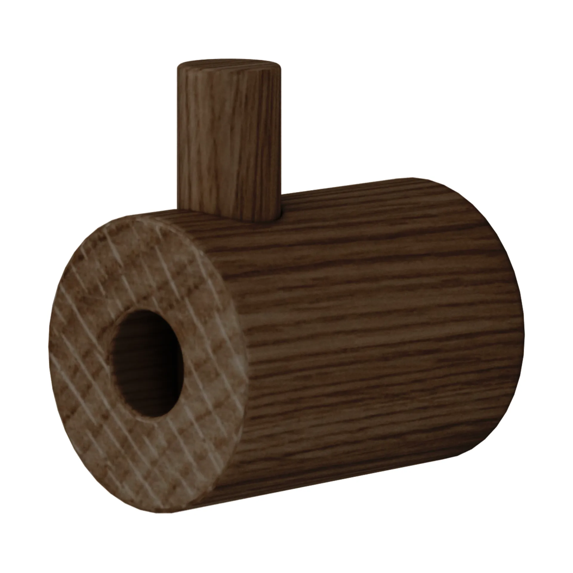 Moebe wooden wall hook haak, Gerookt eikenhout MOEBE