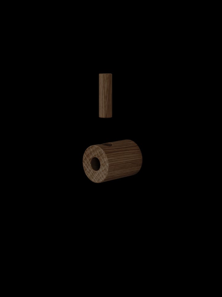 Moebe wooden wall hook haak, Gerookt eikenhout MOEBE