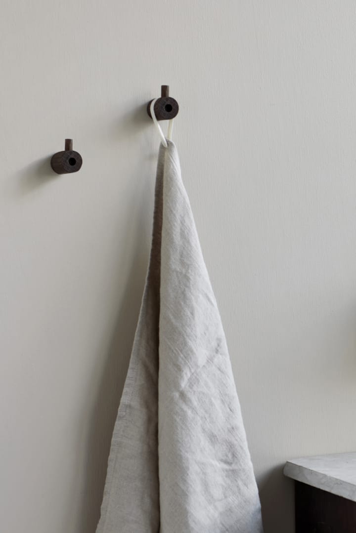 Moebe wooden wall hook haak, Gerookt eikenhout MOEBE