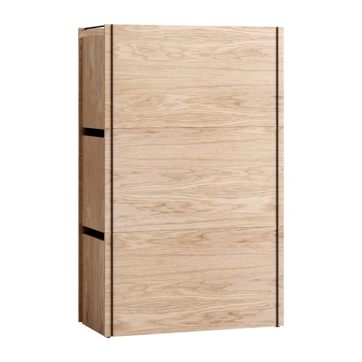 Opbergdoos eikenhout 33x60 cm, Wood, black MOEBE