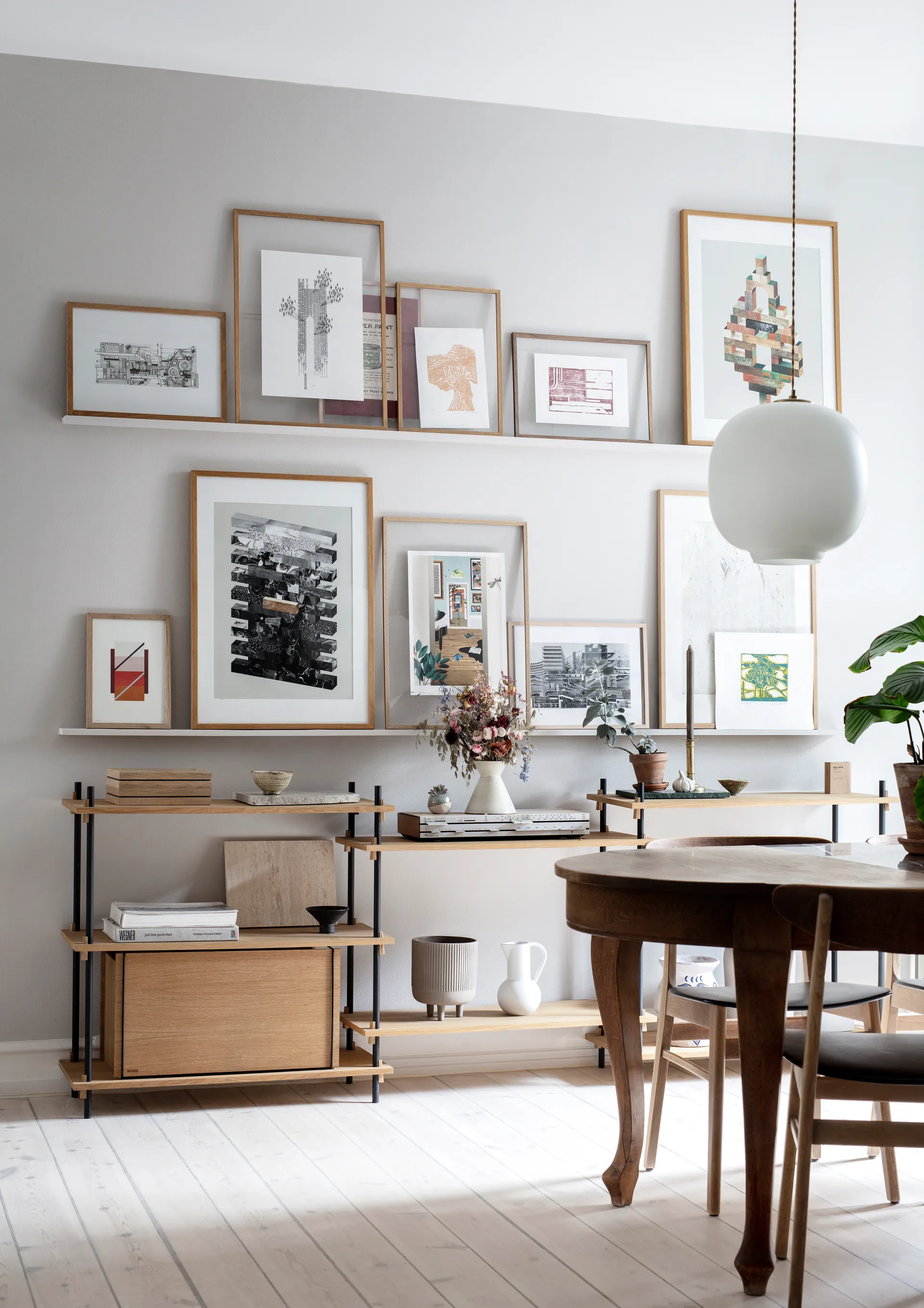 Opbergdoos eikenhout 33x60 cm, Wood, black MOEBE