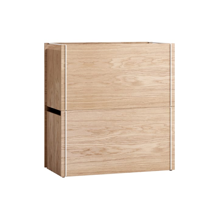 Opbergdoos eikenhout 33x60 cm, Wood, white MOEBE