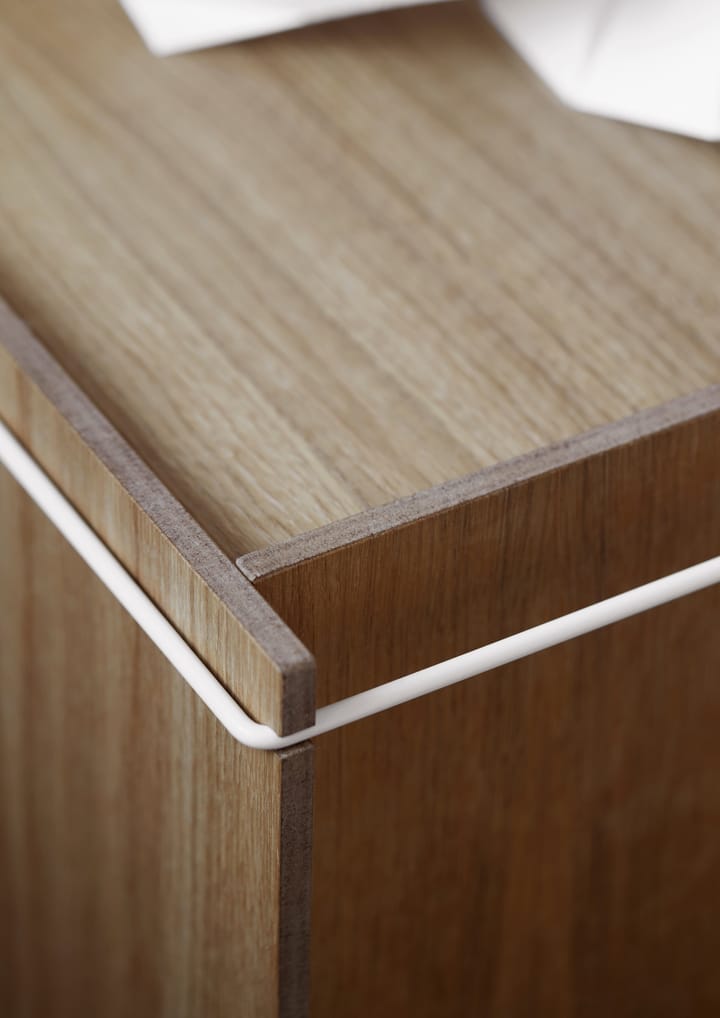 Opbergdoos eikenhout 33x60 cm, Wood, white MOEBE