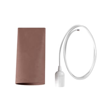 Plafondlamp keramiek 11,2x22 cm - Terra Cotta, Wood - MOEBE