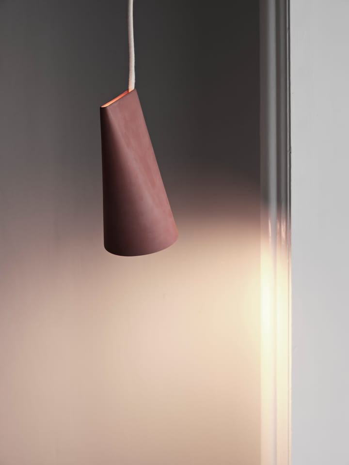 Plafondlamp keramiek 11,2x22 cm, Terra Cotta, Wood MOEBE