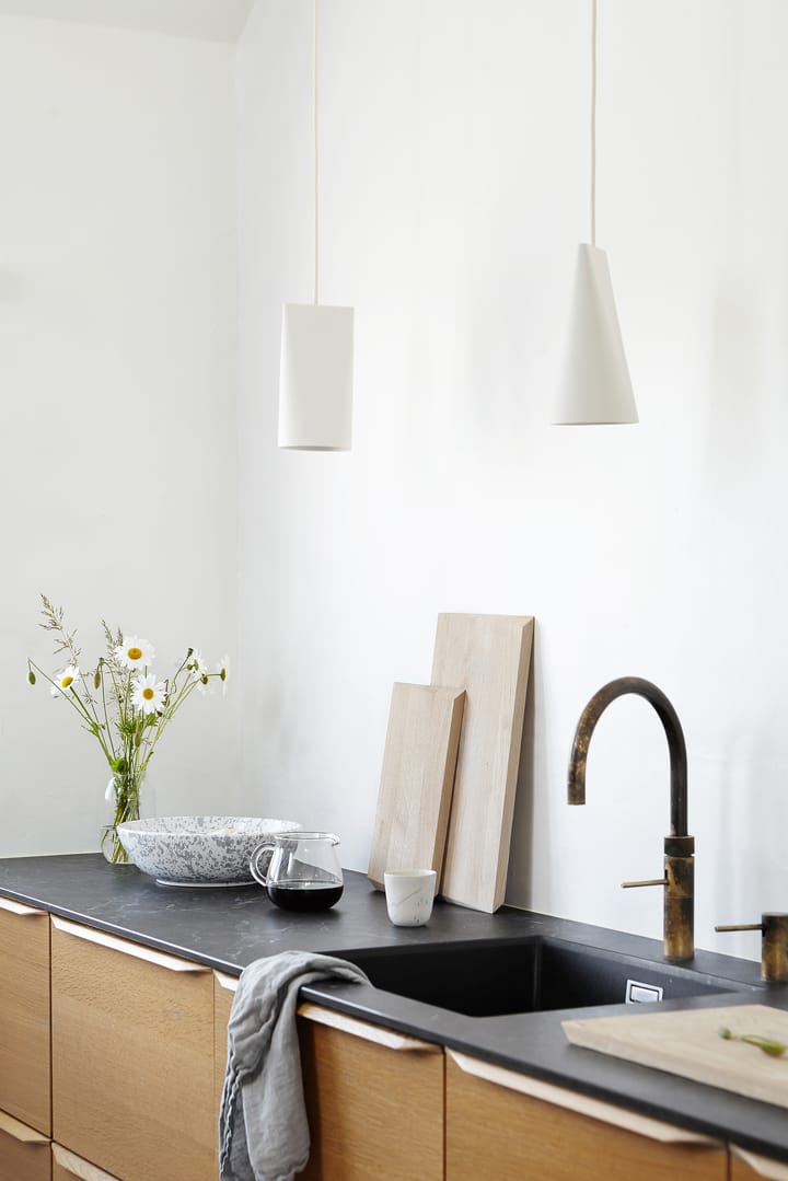 Plafondlamp keramiek 11,2x22 cm, White MOEBE