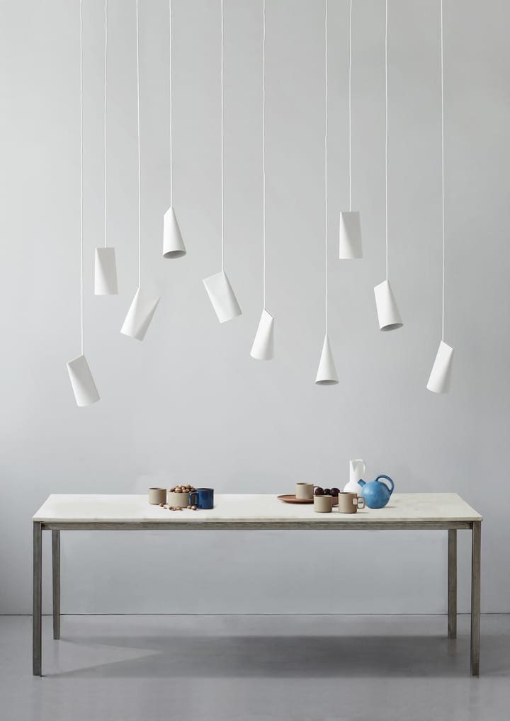 Plafondlamp keramiek 11,2x22 cm, White MOEBE