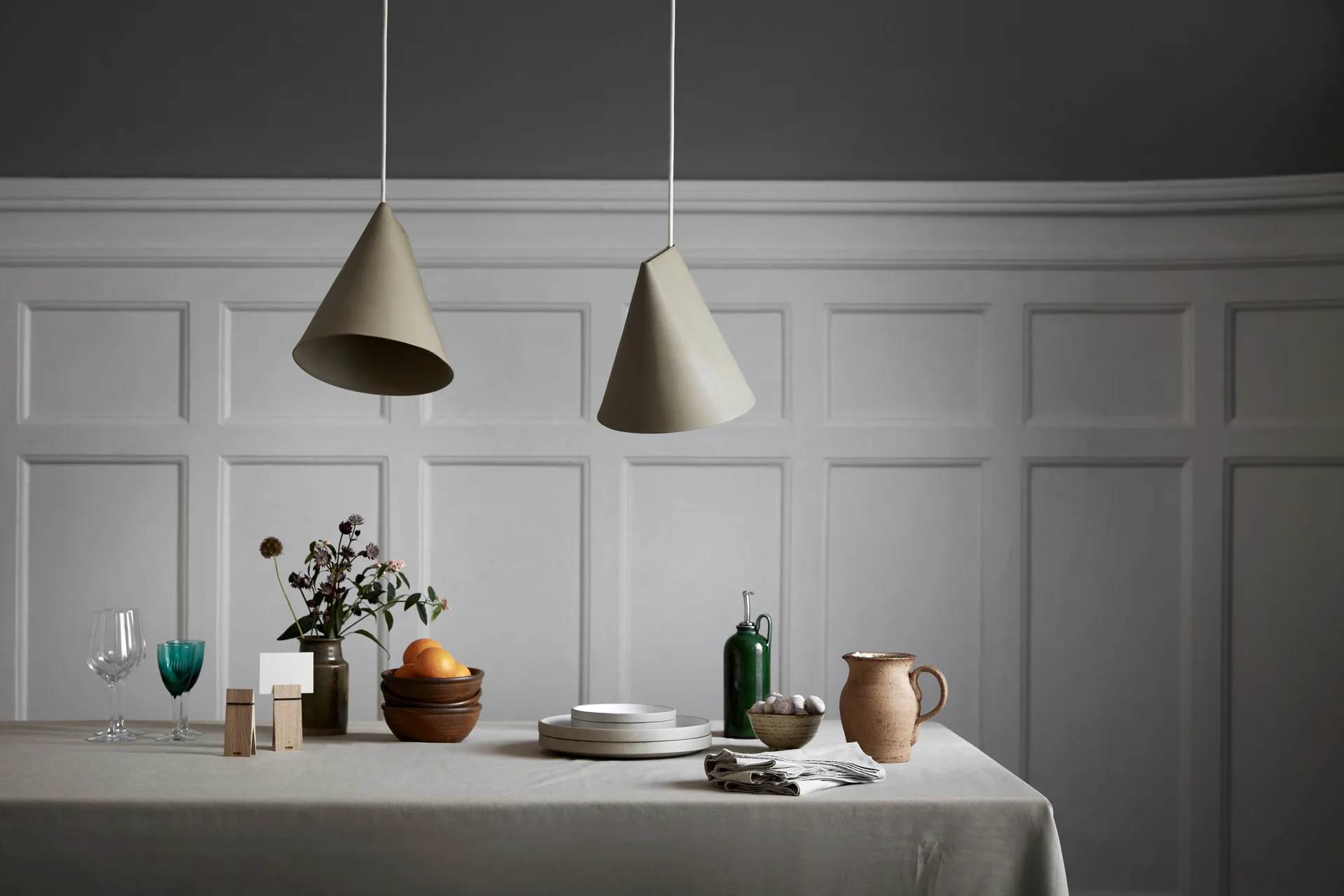 Plafondlamp keramiek 23x23,5 cm, Olive MOEBE