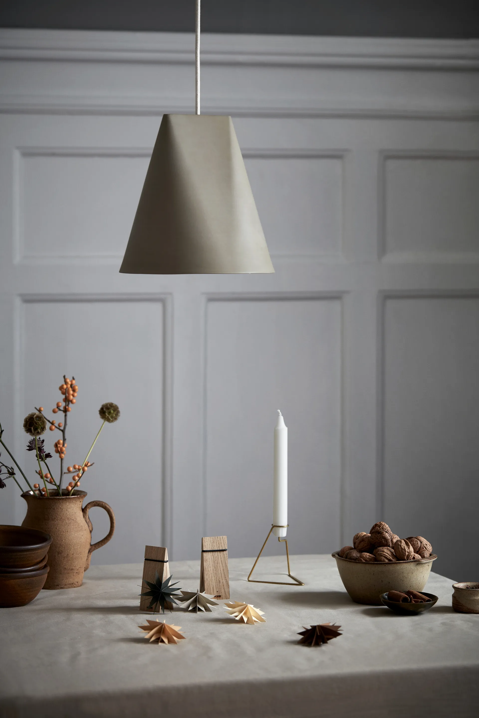 Plafondlamp keramiek 23x23,5 cm, Olive MOEBE