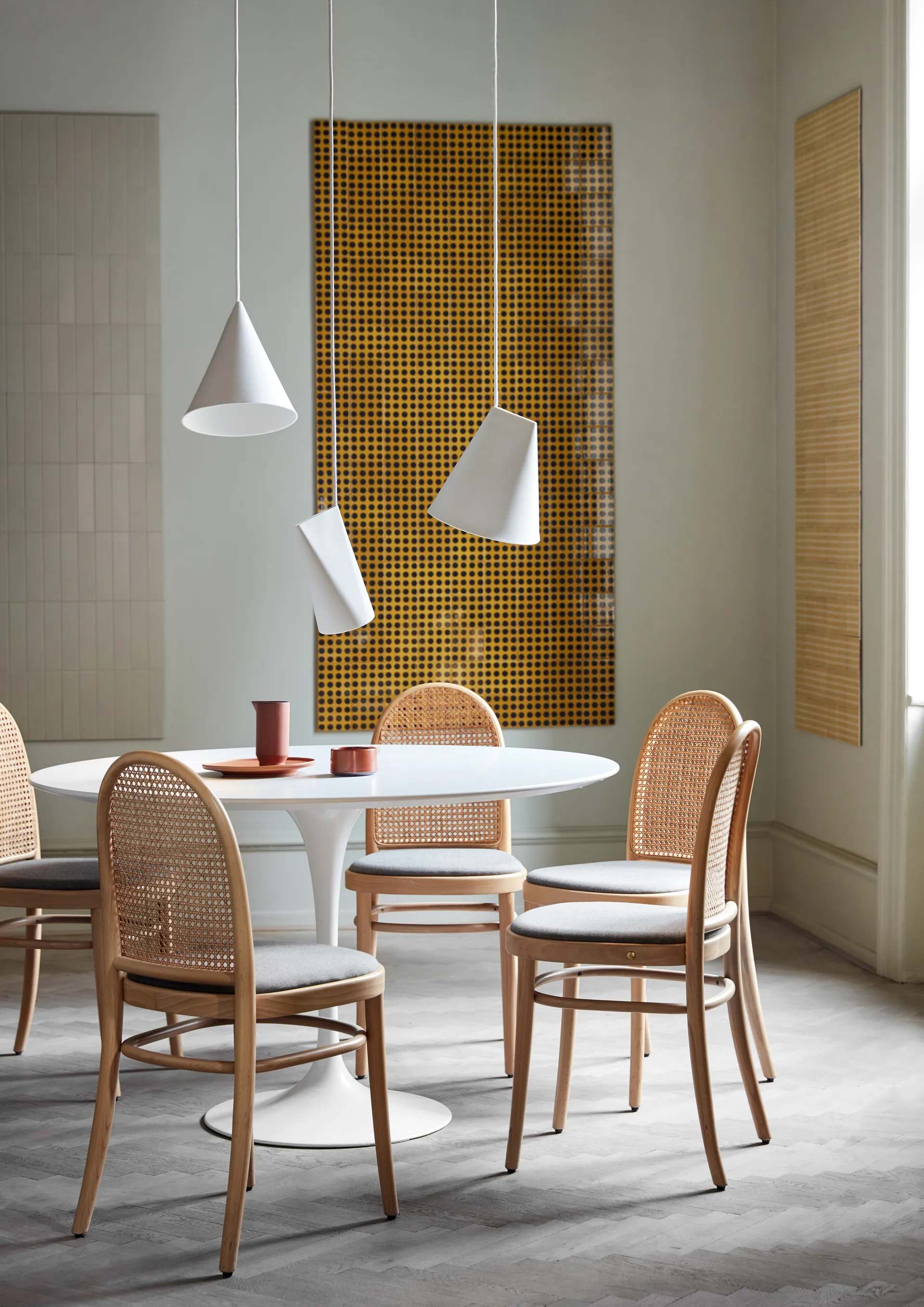 Plafondlamp keramiek 23x23,5 cm, White MOEBE