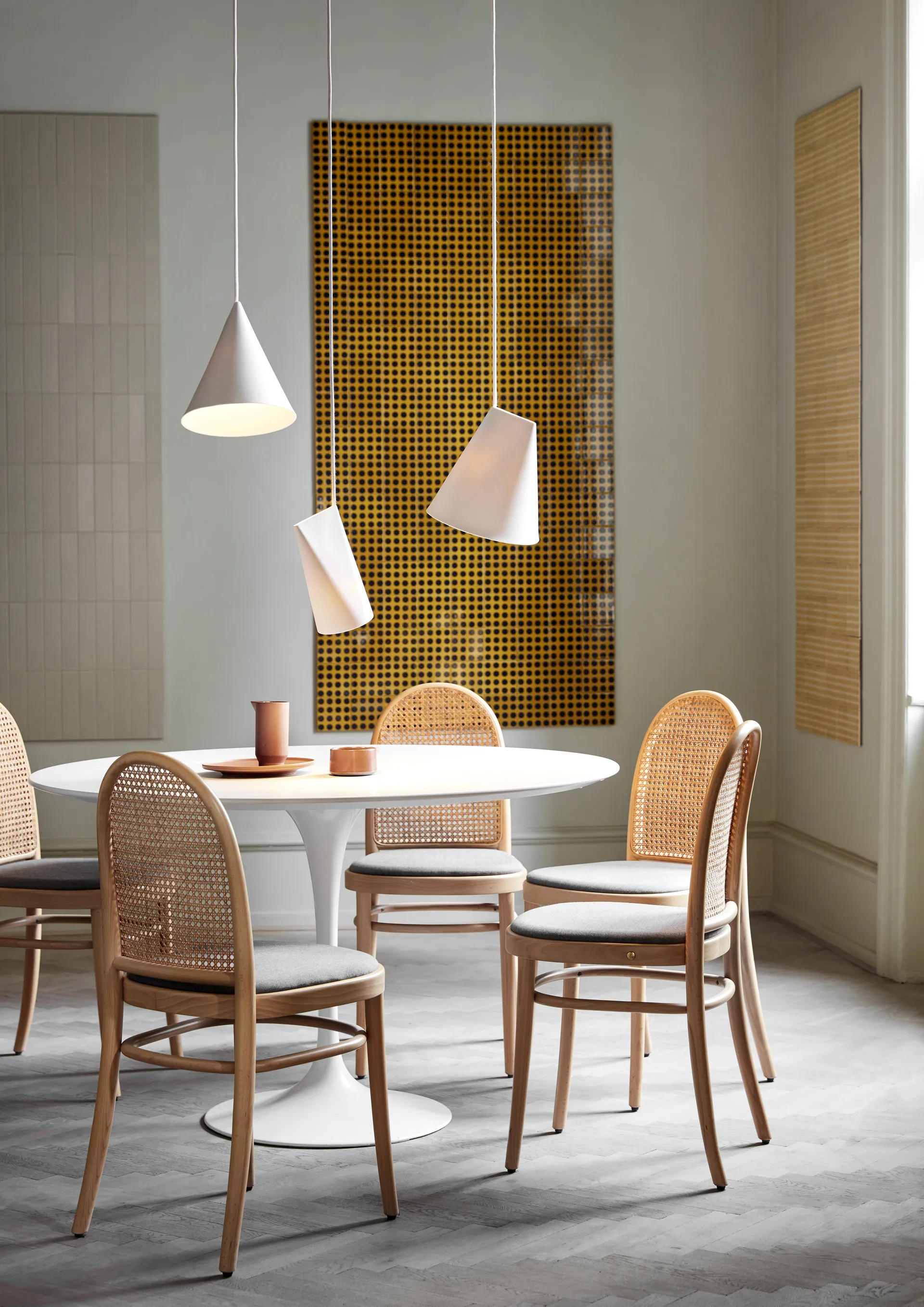 Plafondlamp keramiek 23x23,5 cm, White MOEBE