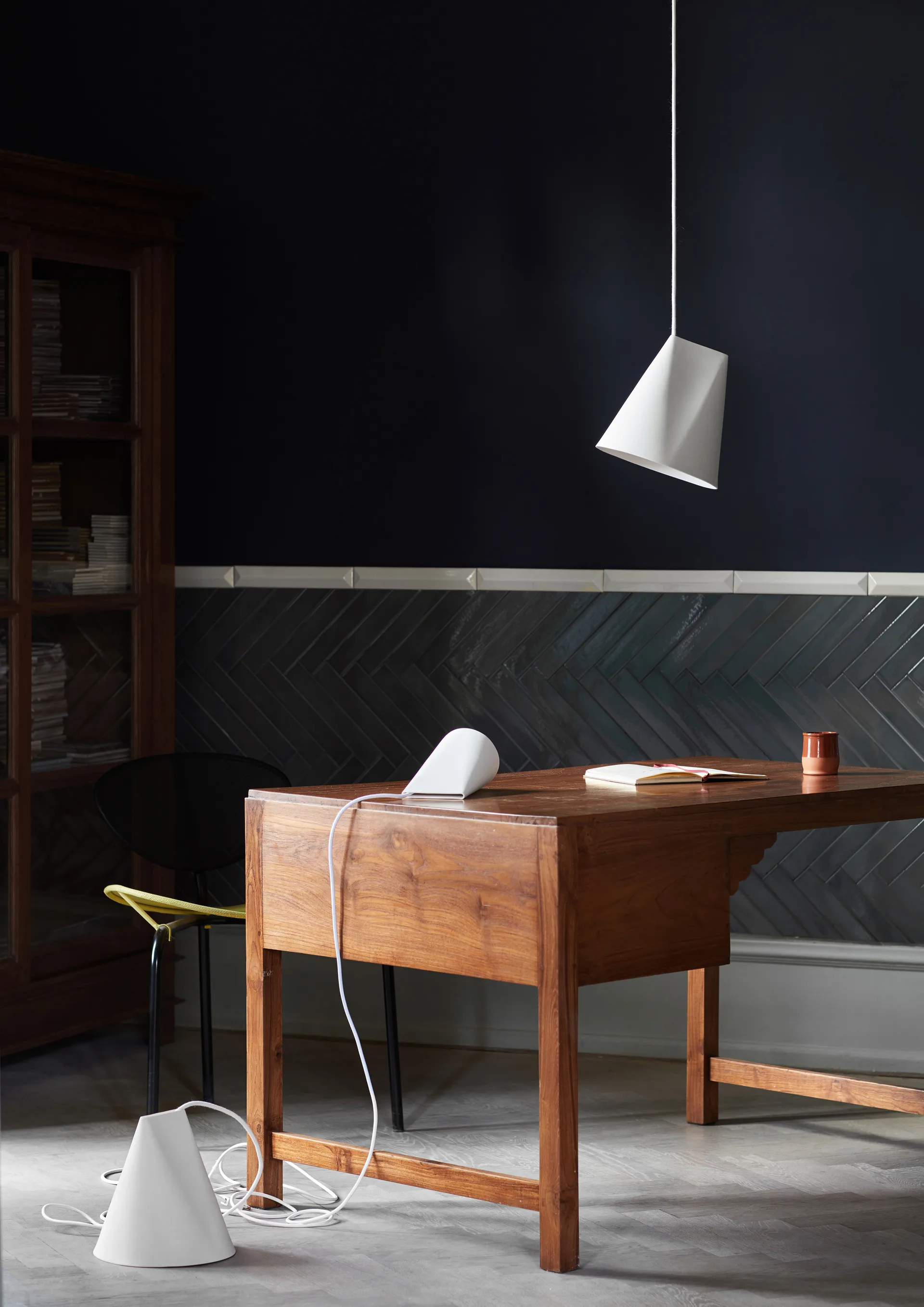 Plafondlamp keramiek 23x23,5 cm, White MOEBE