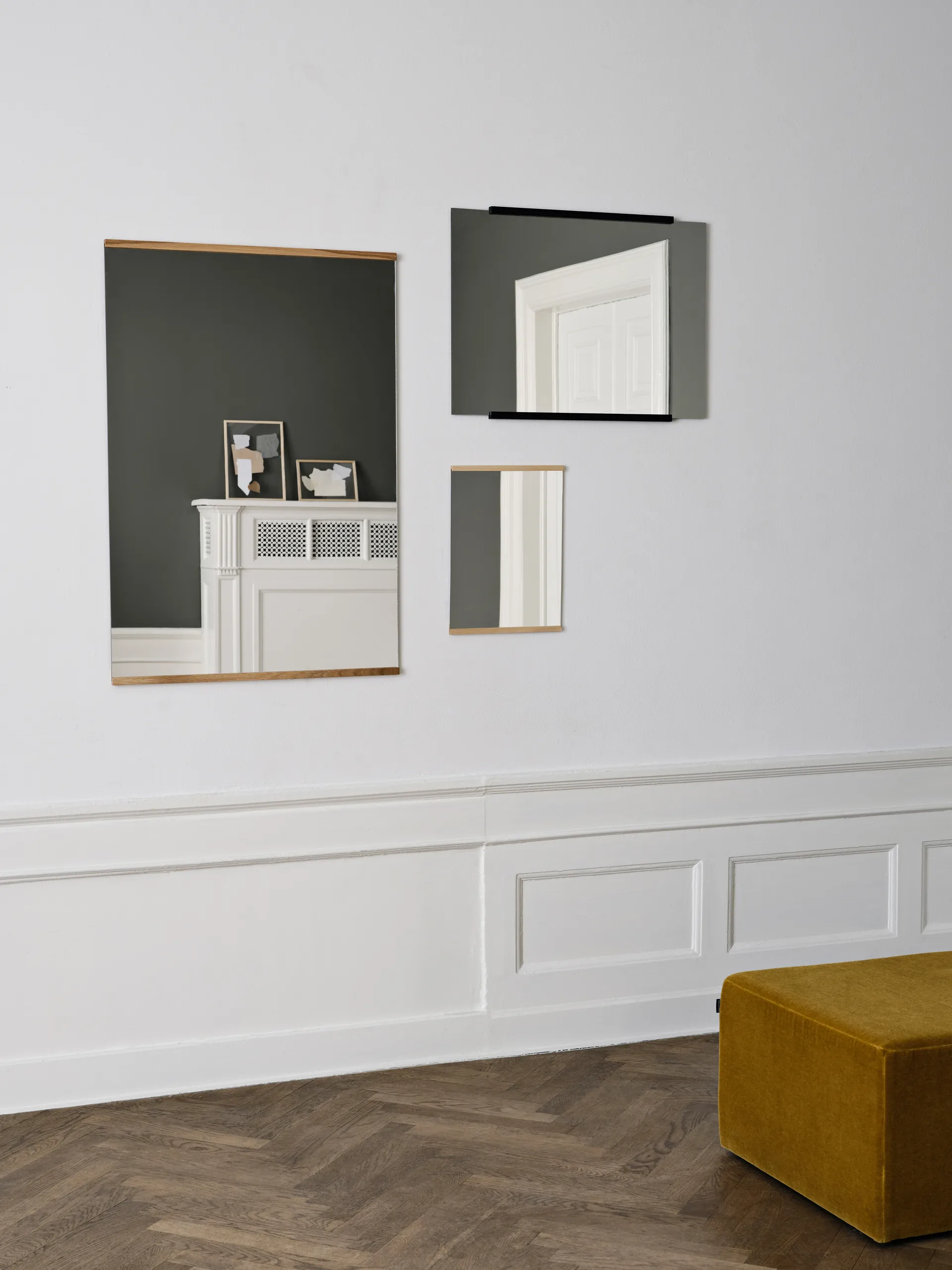 Rechthoekige wandspiegel 70x100 cm, Oak MOEBE