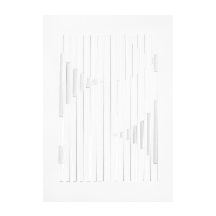 Relief kunstwerk organic lines 14,8x21 cm - Off White - MOEBE