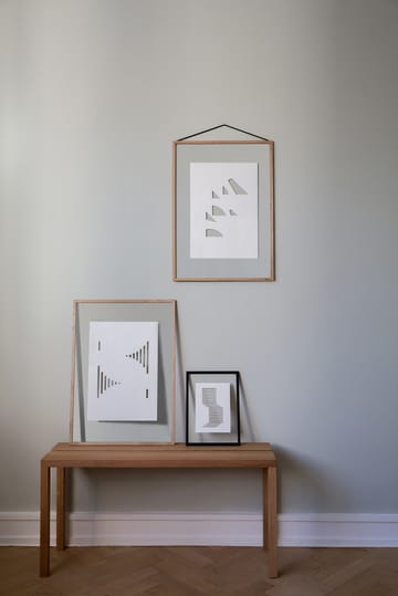 Relief kunstwerk shifted lines 14,8x21 cm - Off White - MOEBE