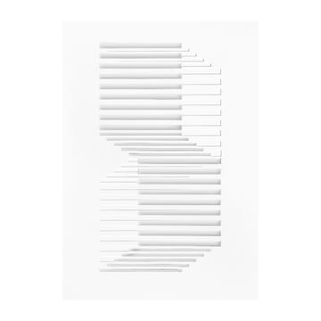 Relief kunstwerk shifted lines 21x29,7 cm - Off White - MOEBE