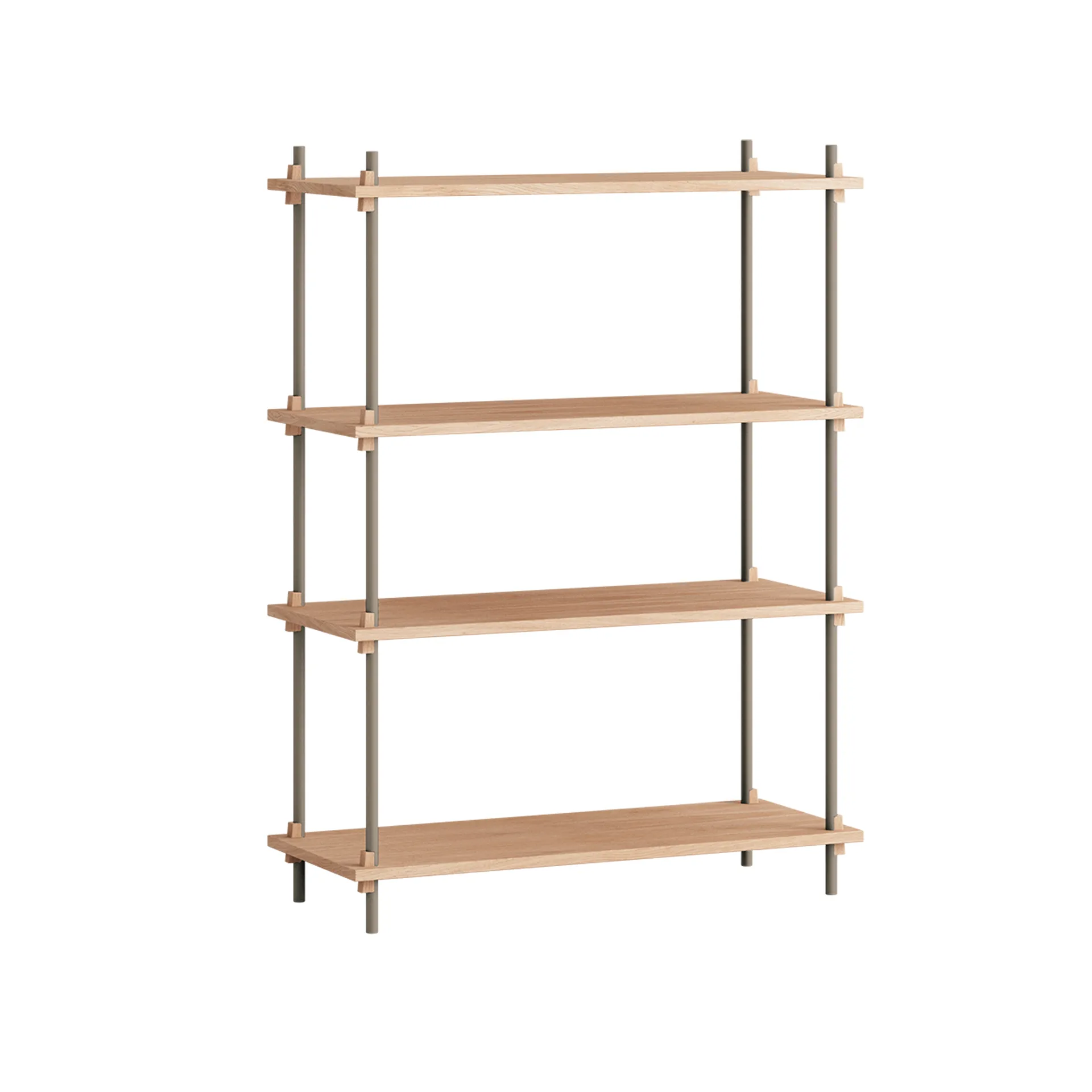 Shelving System classic plankenkast, Eiken-warmgrijs, 86x115x35 cm, S.115.1.A MOEBE