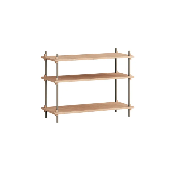 Shelving System classic plankenkast - Eiken-warmgrijs, 86x65x35 cm, S.65.1.A - MOEBE