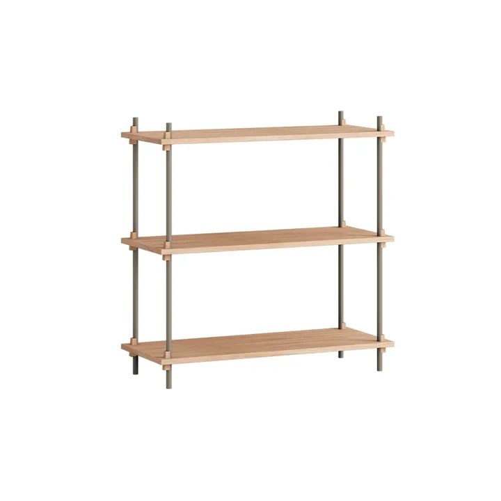Shelving System classic plankenkast - Eiken-warmgrijs, 86x85x35 cm, S.85.1.A - MOEBE