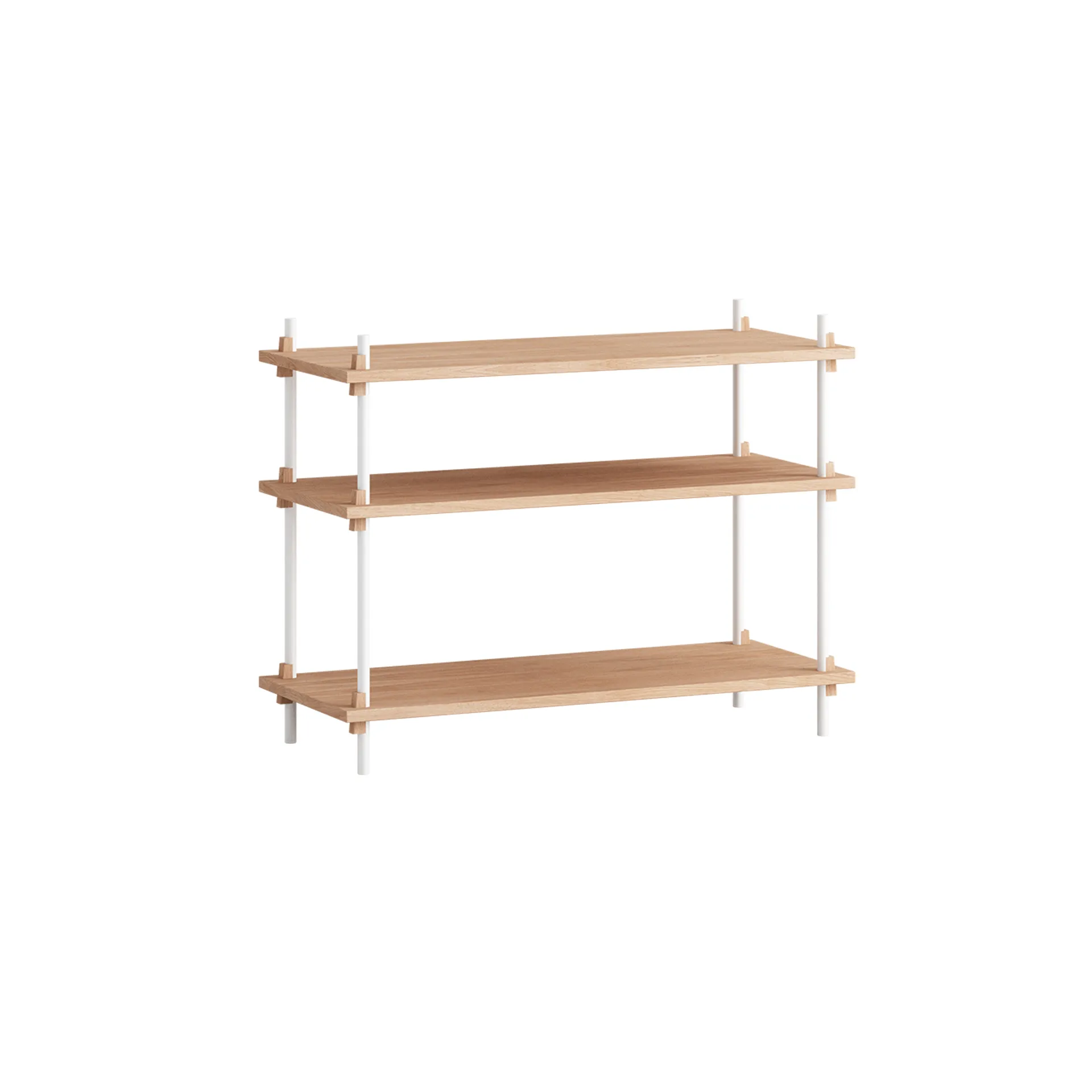 Shelving System classic plankenkast, Eiken-wit, 86x65x35 cm, S.65.1.A MOEBE